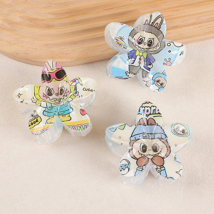 Wholesale Creative Frangipani UV Printed Hair Clip