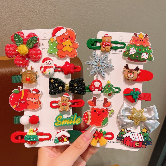 Wholesale Christmas children' s hair clips plush hair clips