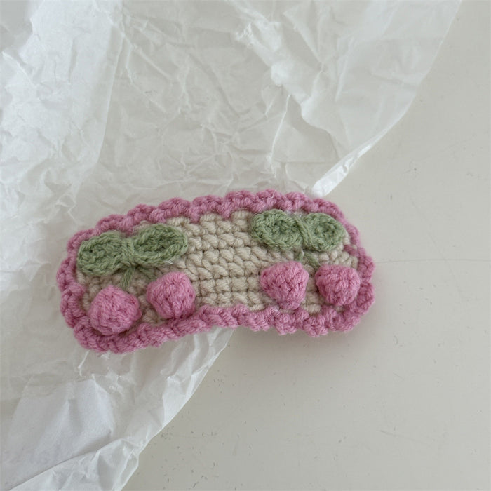 Wholesale Crochet Handmade Embroidered Cute Hair Clips