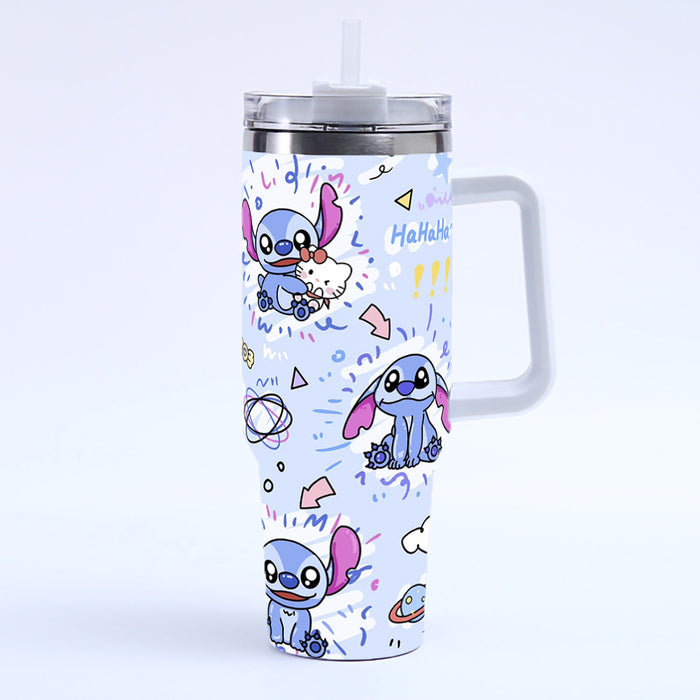 Wholesale Cute cartoon-themed 40oz stainless steel car ice bullies cup with handle.