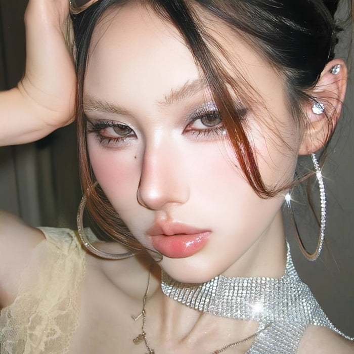 Wholesale Super large sexy retro classic large circle full of diamonds, versatile and stylish fine diamond earrings