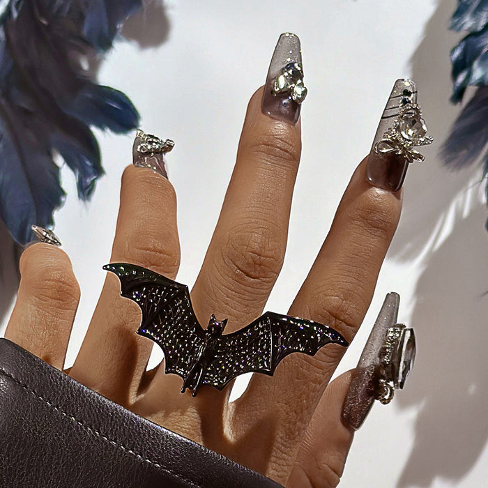 Wholesale Halloween Gothic Bat Ring Vintage Dark  Fashion Accessory for Women MOQ≥2
