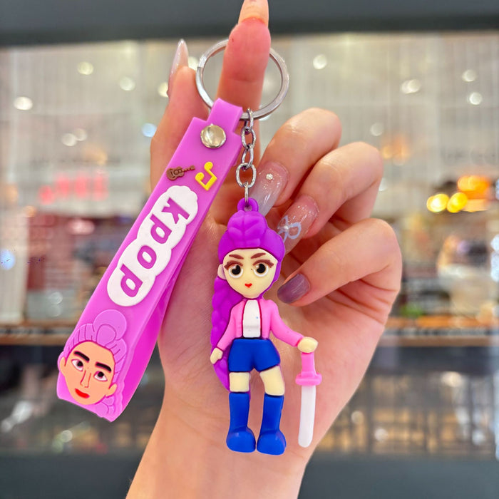 Wholesale PVC Keychain Bag Charm Korean Anime  Hunting Witch Squad Style Trendy Birthday Gift