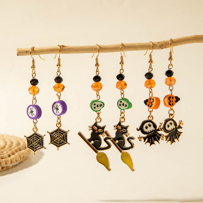 Wholesale  Ghost Pumpkin Skull Alloy Earring Set Trendy Party Jewelry Accessory MOQ≥2