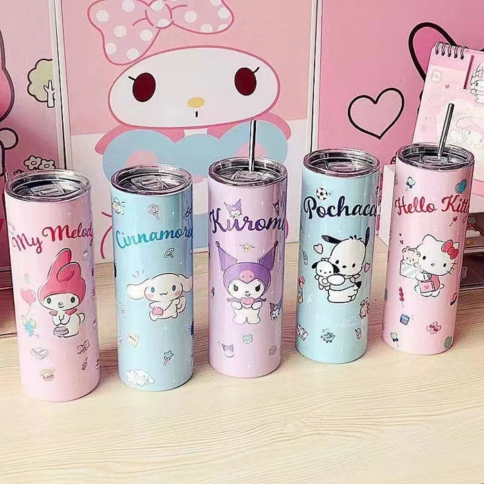 Wholesale Cartoon Cute 304 Stainless Steel Straw Water Cup JDC-CUP-XinZheng005