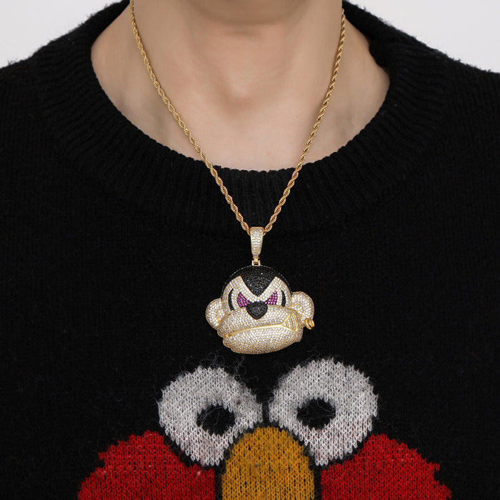 Wholesale Cute Cartoon Micro-paved Zirconia Pendant Necklace