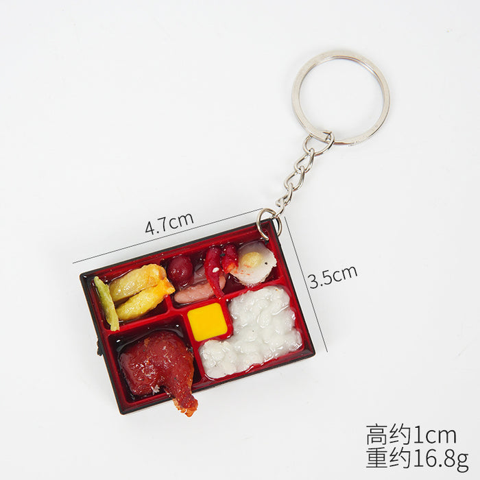 Wholesale PVC Miniature Chinese Bento Box Food Model Realistic Simulation For Dollhouse Fridge Magnet Home Decor