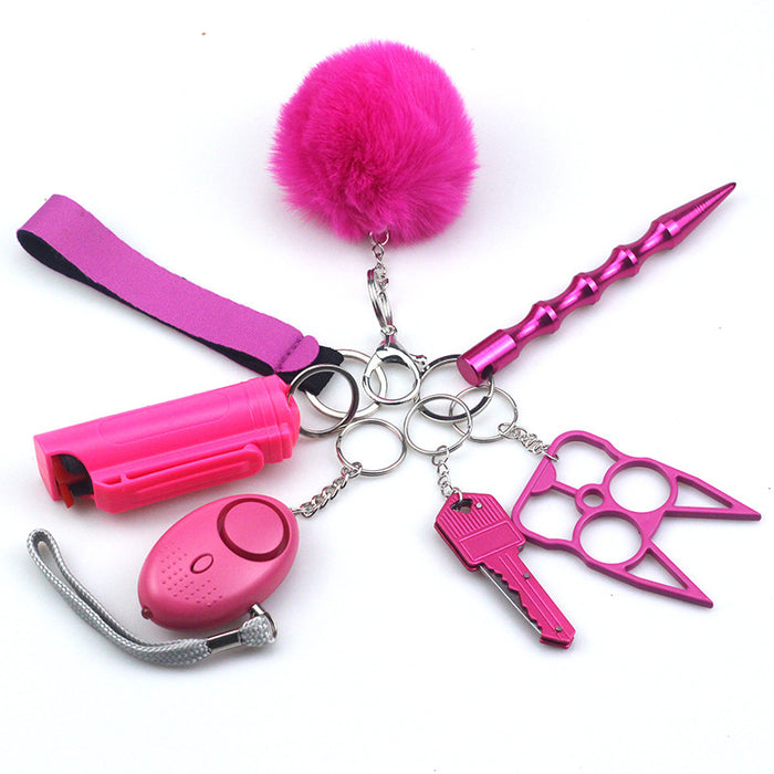 Wholesale Diving Fabric Anti-multi-function Keychain 7-piece Set JDC-KC-TouMS020