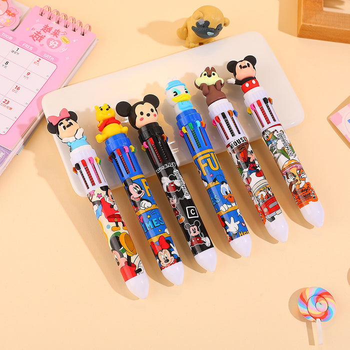 Wholesale Cute 10 Color Retractable Ballpoint Pen Stylish Push Button Design With 0.7mm Tip For Resale