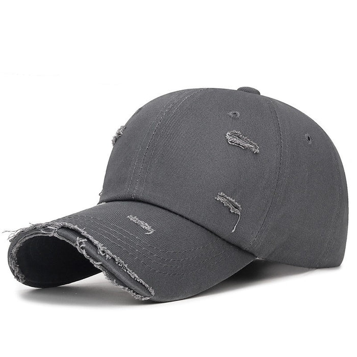 Wholesale Retro minimalist perforated baseball cap with soft top, versatile and sun resistant, casual duck tongue hat