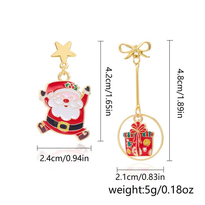 Wholesale Christmas  Christmas Christmas Gift Box Earrings  Cartoon Cute Ear Jewelry