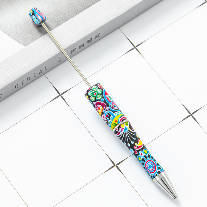 Wholesale DIY Beadable Pens Cow Print Leopard Print Christmas Plastic Pen DIY for Beaded JDC-PN-HuaH006