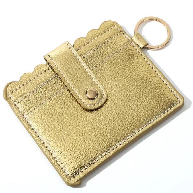 Wholesale Leopard Print Cow Print Plaid PU Leather Card Holder Keychain JDC-KC-HTong001