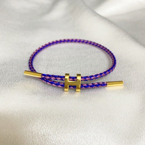 Wholesale I-Shaped Buckle Steel Wire Bracelet H Buckle Adjustable Titanium Steel Bracelet