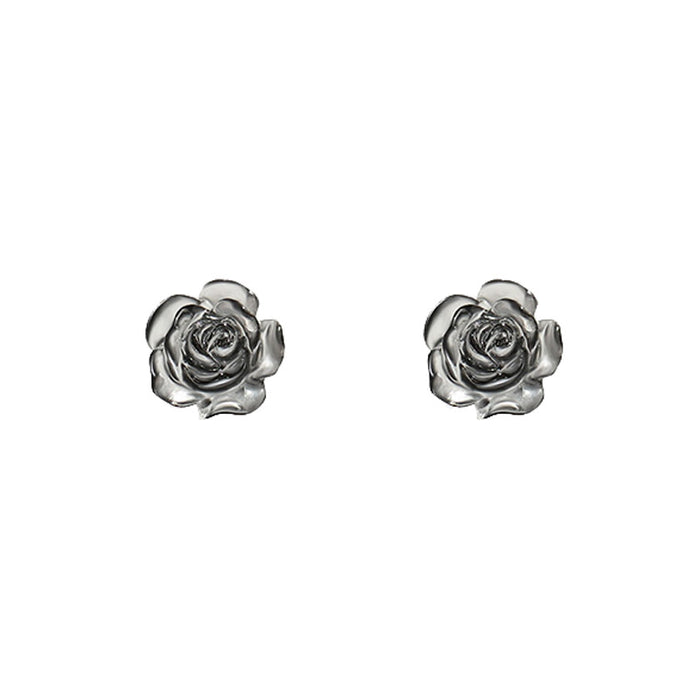 Wholesale Three dimensional rose earrings with retro and niche design, personalized earrings