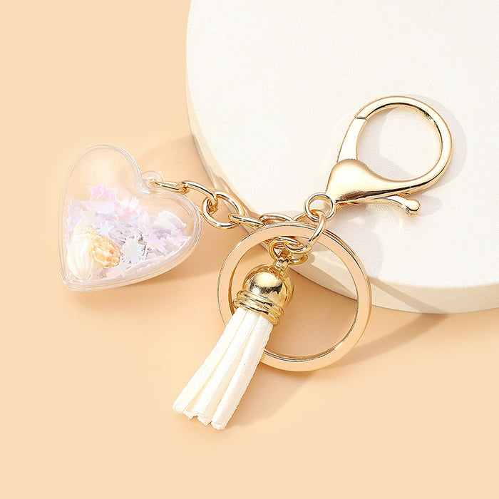 Wholesale Acrylic Rainbow Pearl Keychain JDC-KC-HuiWen003