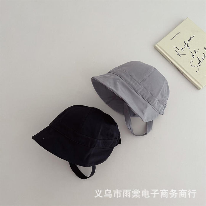 Wholesale children's solid color concave fisherman hat baby sun protection hat