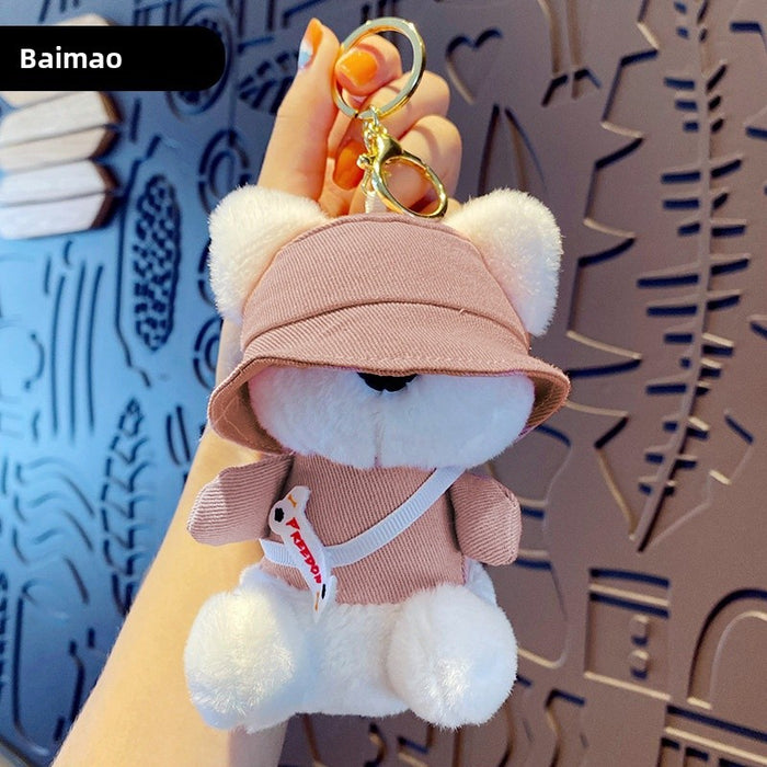Wholesale Cartoon Puppy Plush Doll Keychain Pendant Cute Doll Toy Couple Backpack Pendant