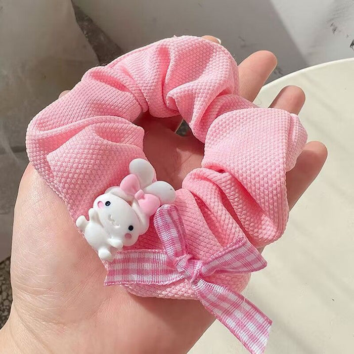 Wholesale Soft Cute Large Intestine Hair Ring Pink Sweet Girl Hair Rope Gentle Ponytail Ball Head Rope Hair Accessories JDC-HS-Wangl002