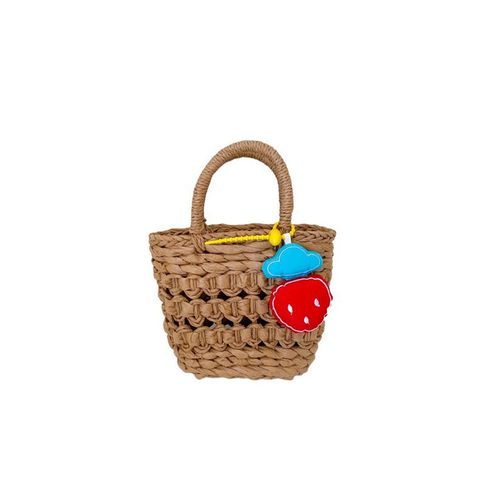 Wholesale Cartoon Fruit Straw Handbag  JDC-HB-YuanDuo017