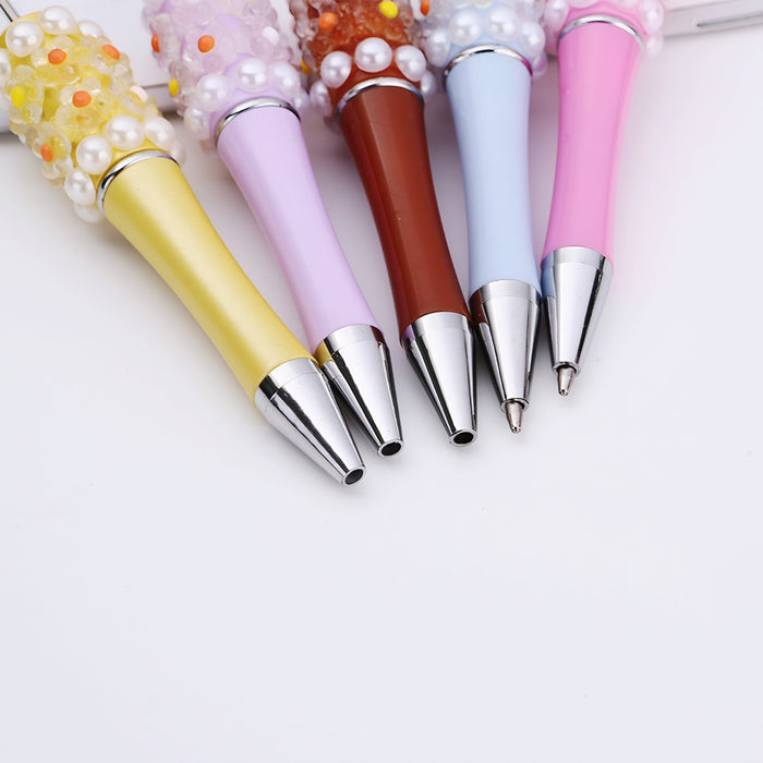 Wholesale Beadable Pens DIY Patch Pearl Flower Beadable Pen JDC-PN-ShuY007