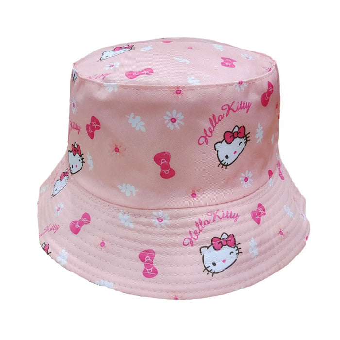 Wholesale Double sided embroidered fisherman hat, fashionable cartoon printed basin hat, sun visor hat
