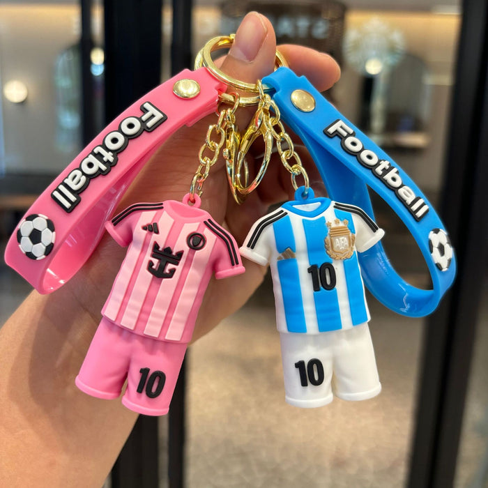 Wholesale 2pcs PVC Soccer Jersey Keychain Fashion Accessory