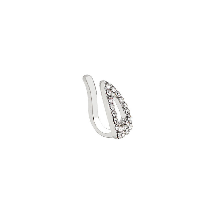 Wholesale Ear bone clip without ear hole, ear clip full of diamonds, high-end and niche design, earrings and earrings