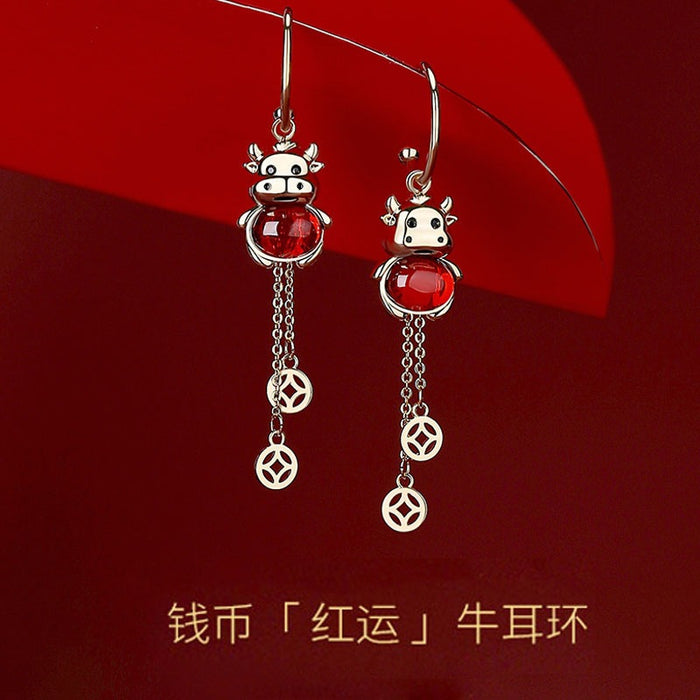 Wholesale   long earrings for women  red Agate Pearl earrings earrings