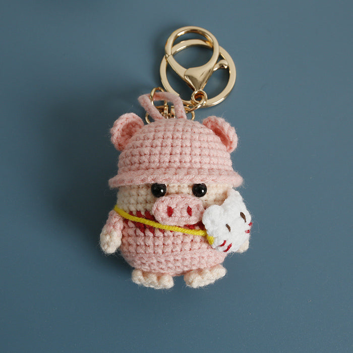 Wholesale Handmade crocheted woolen knitted bag keychain pendant