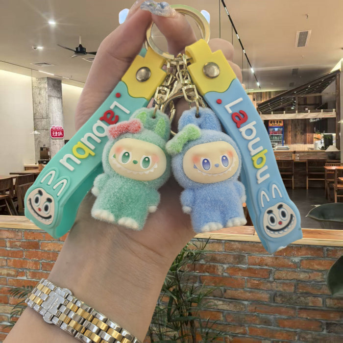 Wholesale Cute cartoon flocked doll keychain