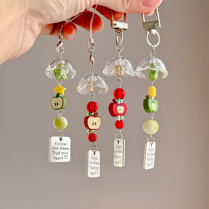 Wholesale Fruit Mobile Phone Pendant Girl's Heart Bag Pendant Gift Keychain