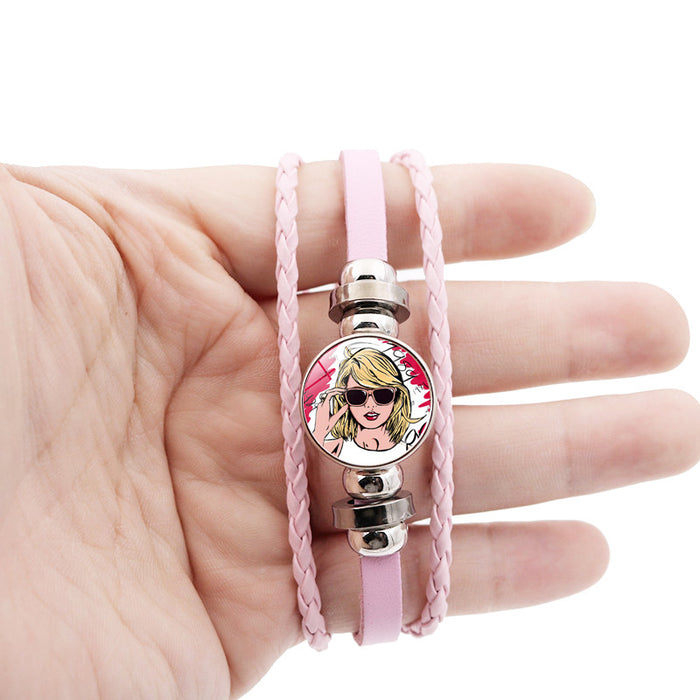 Wholesale Pink Bracelet Jewelry Girl Gift Hot Sale Taylor Swift Fans Around Small Gifts JDC-BT-JY005