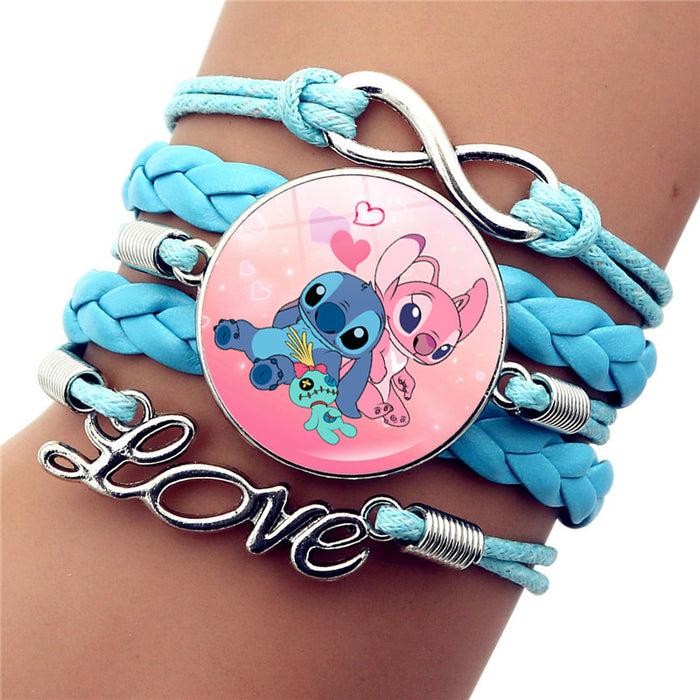 Wholesale Star Stitch Cartoon Bracelet Girl Jewelry Hot Selling Accessories Stitch Peripheral Leather Hand Jewelry JDC-BT-JY002