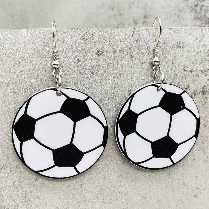 Wholesale Baseball Earrings Basketball Football Rugby Jersey Acrylic Earrings Jewelry Sports Events