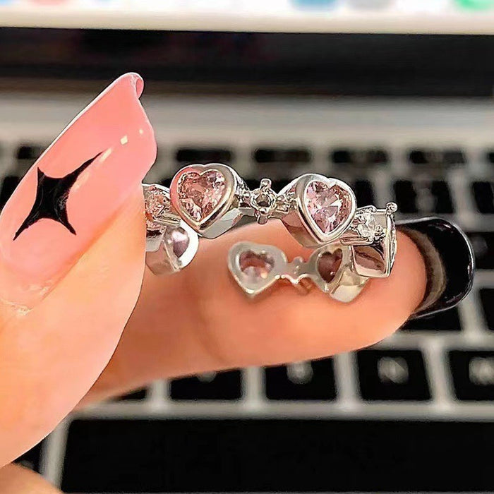 Wholesale Moonstone Heart Adjustable Ring for Women