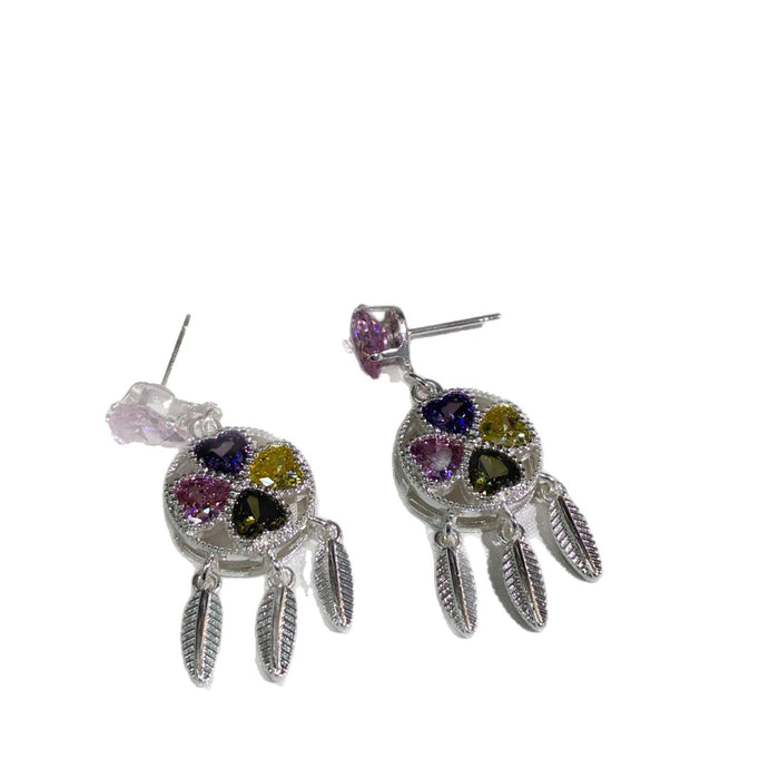 Wholesale Dream Catcher Long Earrings Geometric Fashion Accessory