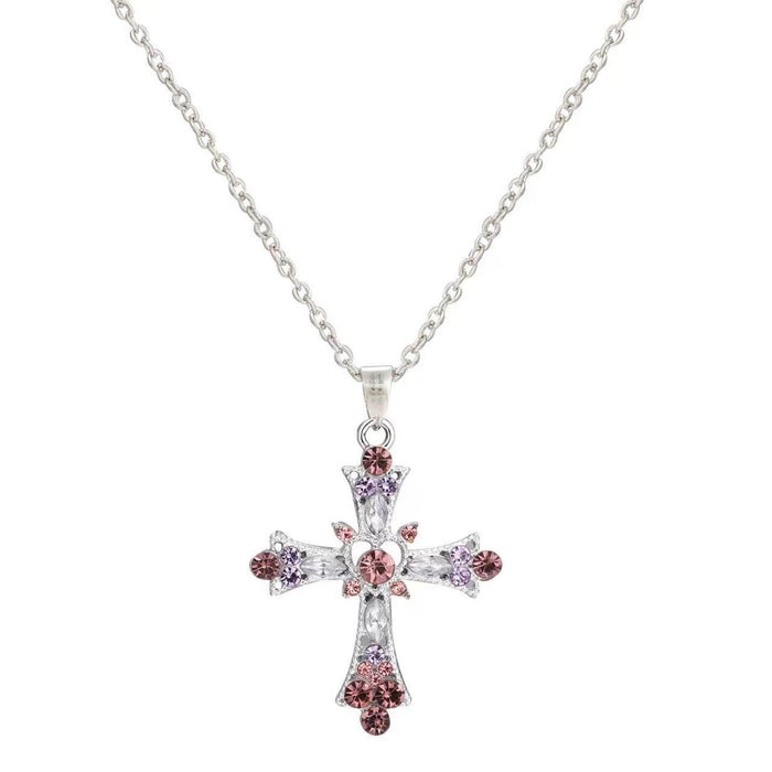 Wholesale Cross Necklace Diamond Gothic Clavicle Chain
