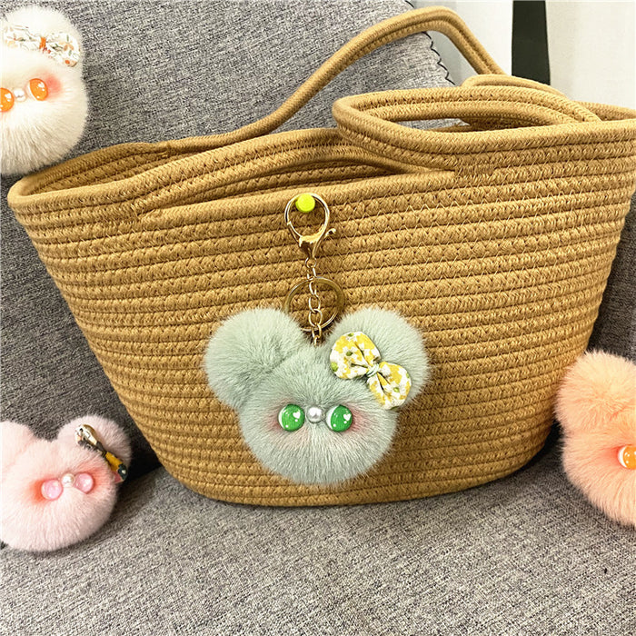 Wholesale Cartoon Keychain Cute Blush Cat Doll Plush Doll Bag Pendant Jewelry Gift