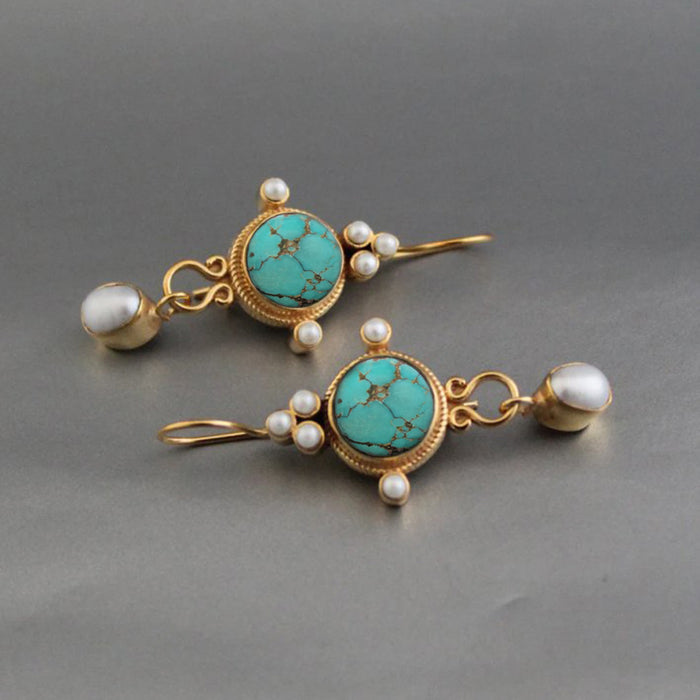 Wholesale Alloy Bohemian Turquoise Earrings