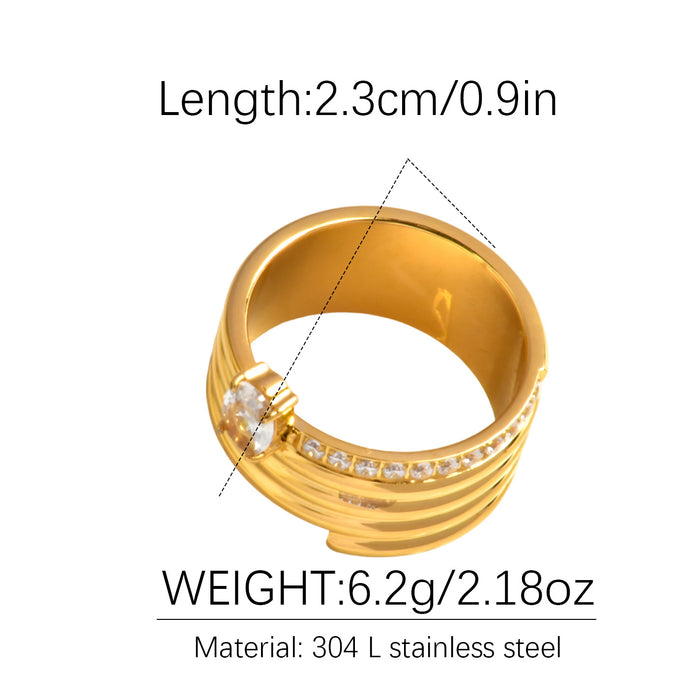 Wholesale High-end design sense inlaid zircon multi-layer ring light luxury fashion personality ring