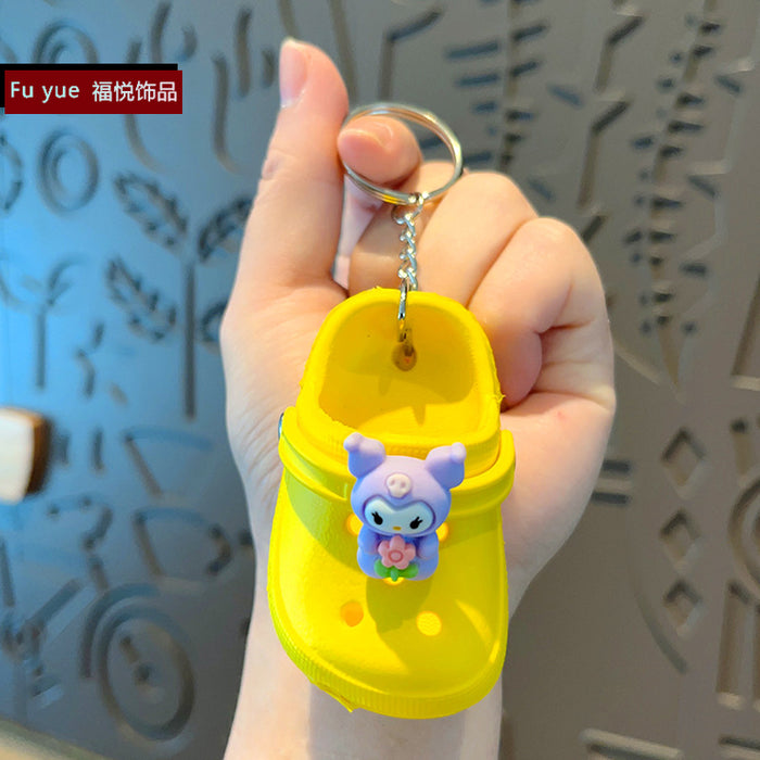 Wholesale Cartoon Mini Slippers Croc Keychain Keychain JDC-KC-FuYue001