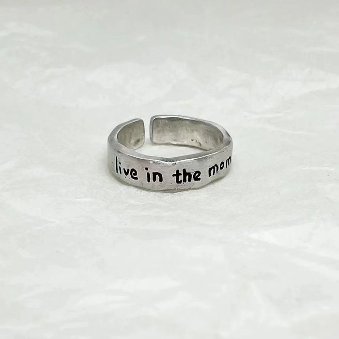 Wholesale Text ring, personalized, simple, niche design, fashionable ring