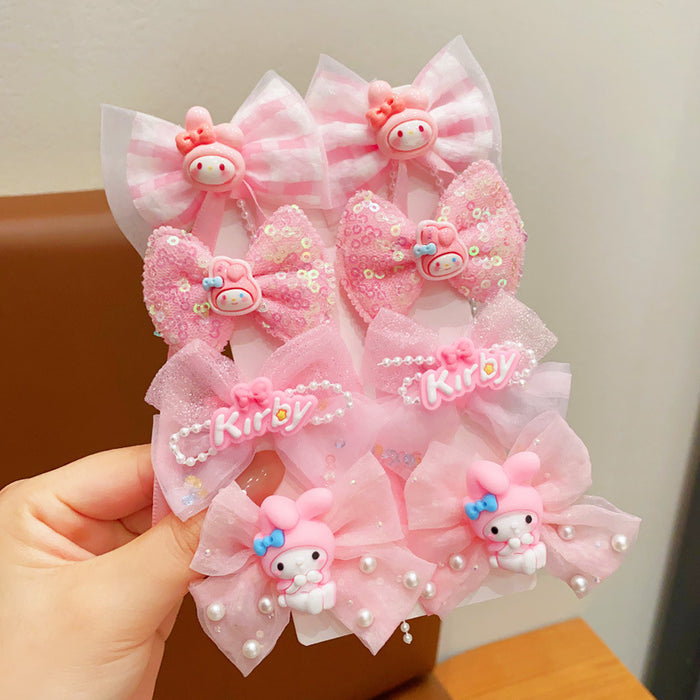 Wholesale Cartoon Hairpin Girl's Bow Headwear Little Girl's Bangs Hanger Hair Accessories Hairpin suit