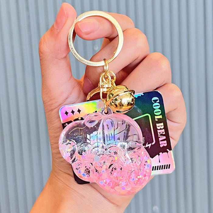 Wholesale Acrylic Cloud Quicksand Bottle Keychain JDC-KC-ChaoHe005