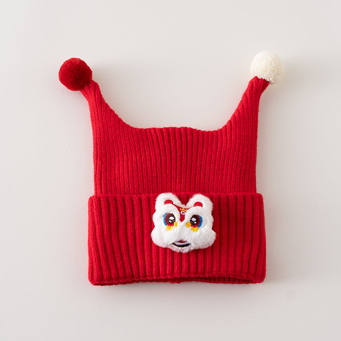 Wholesale Children' s Hat Winter Baby Wool Hat Knitted Christmas Warm