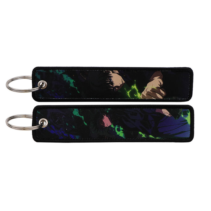 Wholesale  Woven Label Keychain Lanyard Office Id Badge Woven Fabric Accessory Pendant