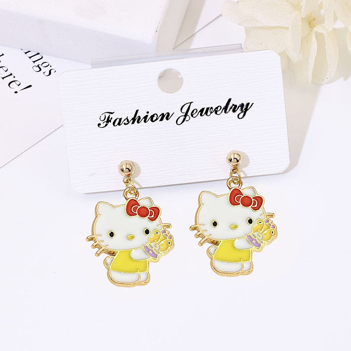 Wholesale S925 Silver Cartoon Earrings Flower Design Fashion Accessory Gift MOQ≥2