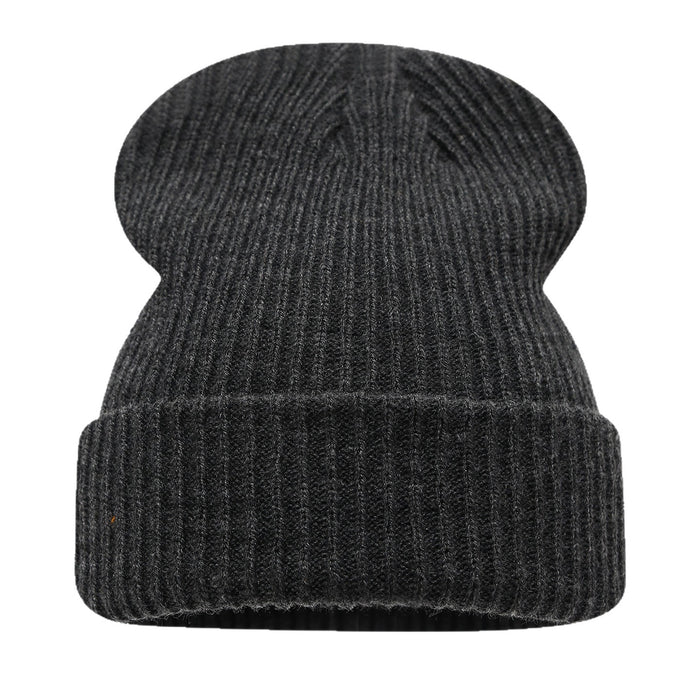 Wholesale Double-striped cuffed pullover warm knitted fashionhat