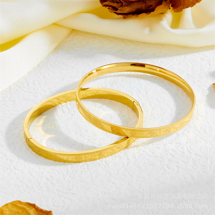 Wholesale Solid bracelet titanium steel gold bracelet